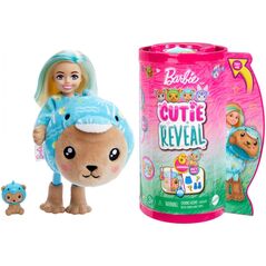 Lalka Barbie Mattel Cutie Reveal Chelsea Miś-Delfin Seria Kostiumy Zwierzaczki HRK30