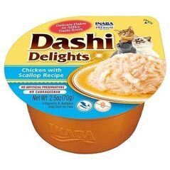 Inaba Foods Inaba DASHI uzupełniająca karma dla kota- bulion o smaku kurczaka i przegrzebki 70 g
