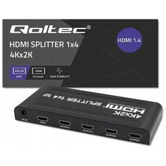 Qoltec Rozdzielacz aktywny Qoltec Splitter 4 x HDMI 4K x 2K | 3.4Gb/s