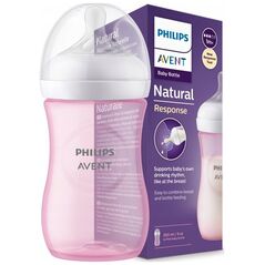 Avent AVENT SCY903/11-RESPONSYWNA BUTELKA NATURAL 260ML RÓŻ