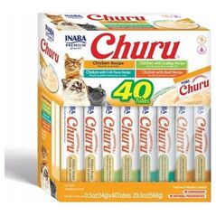 Inaba Foods INABA CAT CHURU VARIETIES kurczak - przysmak dla kota 40x14 g