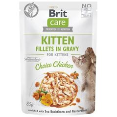 Brit Brit karma mokra dla kociąt filet z kurczaka w sosie 85g