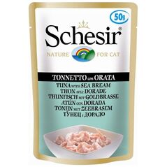 Schesir SCHESIR dla kotów Single Dish Tuńczyk z Doradą 50g