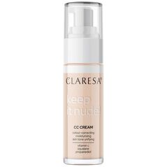 Claresa Claresa Keep It Nude! nawilżający krem-podkład wyrównujący koloryt cery 101 Light 33g