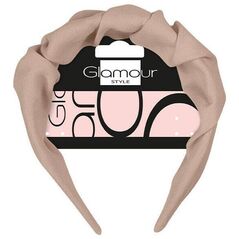 Glamour Glamour Opaska do włosów z marszczeniem Beżowa