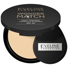XXXX__Eveline Cosmetics (Eveline) Eveline Wonder Match matowy puder prasowany z filtrem ochronnym SPF30 02 Medium Beige 8g
