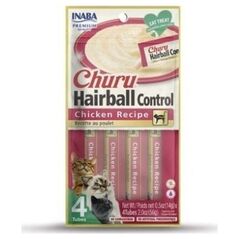 TRITON INABA CHURU HAIRBALL Kurczak - przysmak dla kota - 4x14g (56g)
