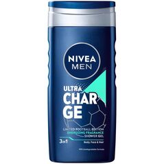 Nivea NIVEA MEN Żel pod prysznic 3w1 Ultra Charge 250 ml - wersja limitowana