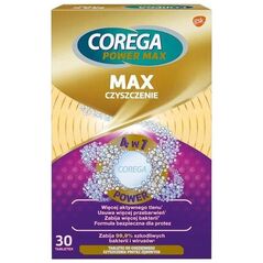 Corega  COREGA Max Czyszczenie tabletki do czyszczenia protez zębowych 30szt