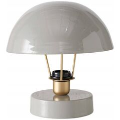 Boltze Metalowa lampka stołowa Clover, szary klosz, Ø 25 cm
