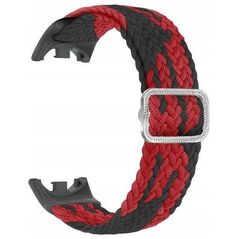 Beline Beline pasek Mi Band 8 Nylon czarno-czerwony/black-red