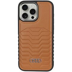 Audi Audi Synthetic Leather MagSafe iPhone 14 Pro 6.1" brązowy/brown hardcase AU-TPUPCMIP14P-GT/D3-BN