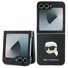 Karl Lagerfeld case for Samsung Galaxy Z Flip6 KF002199 black Saffiano Monogram 3666339322441