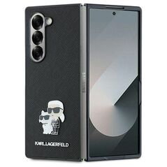 Karl Lagerfeld case for Samsung Galaxy Z Fold6 KF002203 black Saffiano Metal Pin 3666339322571
