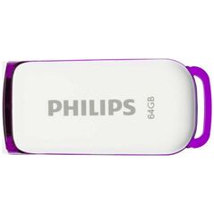 Philips Snow 64GB USB 2.0 Stick Μωβ (FM64FD70B/00) (PHIFM64FD70B-00) έως 12 άτοκες Δόσεις