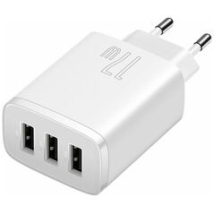 Baseus Φορτιστής Χωρίς Καλώδιο με 3 Θύρες USB-A 17W Λευκός (CCXJ020102) (BASCCXJ020102) έως 12 άτοκες Δόσεις