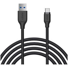 Kabel USB Aukey USB-A - USB-C 2 m Czarny (CB-AC2 BLACK)