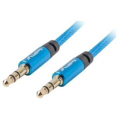 Kabel Lanberg Jack 3.5mm - Jack 3.5mm 1m niebieski (CA-MJMJ-10CU-0010-BL)