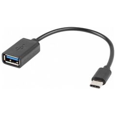 Adapter USB Lanberg USB-C - USB Czarny  (AD-OTG-UC-01)