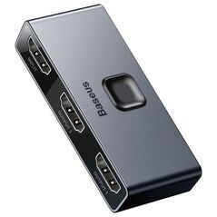 Baseus Switcher Matrix HDMI - 2x HDMI 4K / 30 Hz szary (CAHUB-BC0G)
