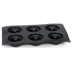 Patisse kształt mini turbanu 6 przedziałów 29 x 17,5 cm silikonowy czarny