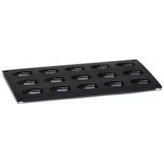 Patisse kształt mini-madeleine 29 x 17 cm czarny silikon 15 przedziałów