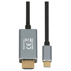 Kabel USB iBOX USB-C - HDMI 1.8 m Czarno-srebrny (itvc4k)