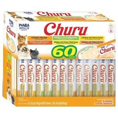 Inaba Foods INABA CAT CHURU VARIETIES - kurczak - przysmak dla kota 60 x 14 g