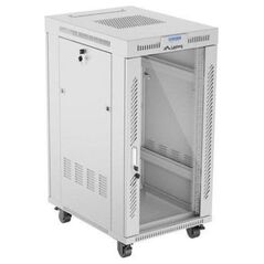 Lanberg Szafa instalacyjna Rack stojąca 19" 22U 600x800 szara drzwi szklane Lanberg (flat pack)
