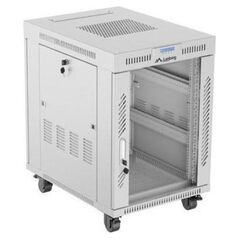 Lanberg Szafa instalacyjna Rack stojąca 19" 15U 600x800 szara drzwi szklane LCD Lanberg (flat pack)
