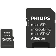 Philips microSDXC 256GB Class 10 U1 V30 A1 UHS-I με αντάπτορα (FM25MP45B/00) (PHIFM25MP45B-00) έως 12 άτοκες Δόσεις