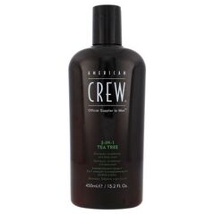 American Crew 3-IN-1 Shampoo, Conditioner & Body Wash Tea Tree - Szampon do włosów dla mężczyzn 450ml