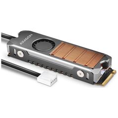 Axagon AXAGON CLR-M2FAN, miedziany radiator z wentylatorem do dwustronnych dysków M.2 SSD, wysokość 13 mm