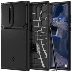 Spigen Etui do telefonu Spigen Optik Armor do Samsung Galaxy S23 Ultra Black
