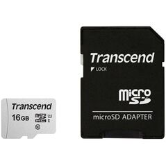 Karta Transcend 300S MicroSDHC 16 GB Class 10 UHS-I/U3  (TS16GUSD300S-A)