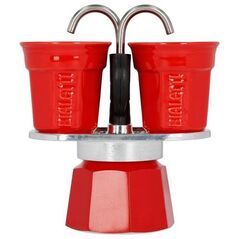 Kawiarka Bialetti Bialetti kawiarka Mini Express czerwona 2tz + 2 filiżanki