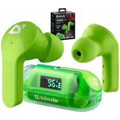 Słuchawki Defender Słuchawki z mikrofonem Defender TWINS 916 bezprzewodowe Bluetooth zielone