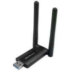 Karta sieciowa Qoltec Bezprzewodowy szybki adapter DUAL Wi-Fi 2x 2dBi Qoltec standard AC USB 3.0 1200Mbps