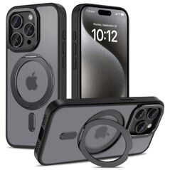 Case for IPHONE 15 PRO Tech-Protect MagRing MagSafe Matte black 5906302312542