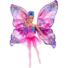 Lalka Barbie Mattel Barbie Motylkowa baletnica Lalka 2w1 z rozkładanymi skrzydełkami (HXJ10)