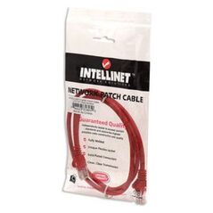 Intellinet Network Solutions patch cord RJ45, snagless, kat. 5e UTP, 1m czerwony (318952)