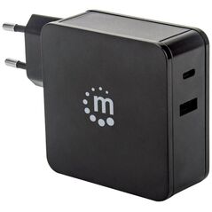 Ładowarka Manhattan 1x USB-A 1x USB-C 3 A (180214)