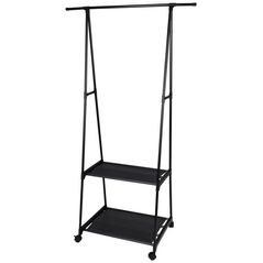 Storage Solutions Wieszak, GARDEROBA na kółkach, półka, stojak na ubrania, odzież, z półkami