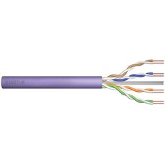 Digitus Kabel teleinformatyczny instalacyjny DIGITUS kat.6, U/UTP, Dca, drut, AWG 23/1, LSOH, 50m, fioletowy, ofoliowany