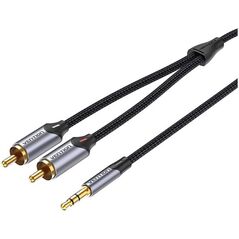 Kabel Vention Jack 3.5mm - RCA (Cinch) x2 3m szary (BCNBI)