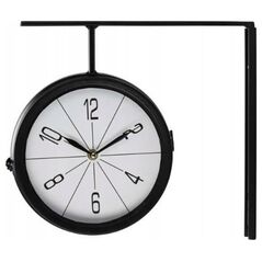 Koopman Zegar ścienny dwustronny czarny nowoczesny design 30 cm