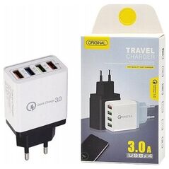 Ładowarka Vega ŁADOWARKA SIECIOWA 3A QUICK 3.0 FAST CHARGER 3100MAH 4XUSB BIAŁY BOX>