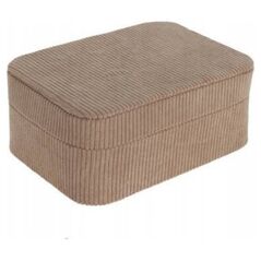 Home Styling Collection Mała szkatułka na biżuterię, sztruks, 19 x 13,5 x 8 cm