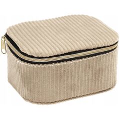 Home Styling Collection Pudełko na biżuterię, sztruks, 11, 5 x 9,5 x 6 cm