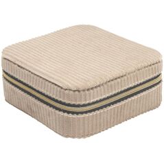 Home Styling Collection Pudełko na biżuterię, sztruks, 12 x 12 x 5 cm